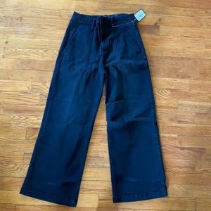 Wide leg black big pocket jeans